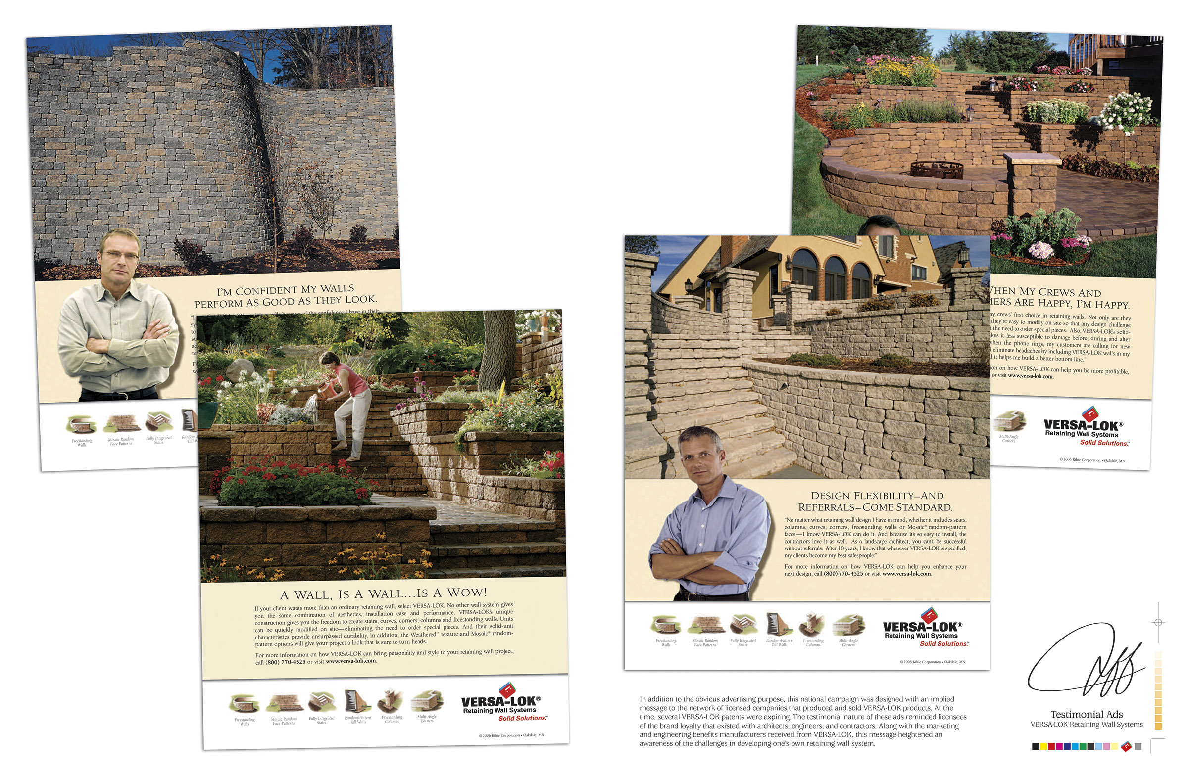 This is the Testimonial Ads spread from Jeff Nelson’s portfolio.