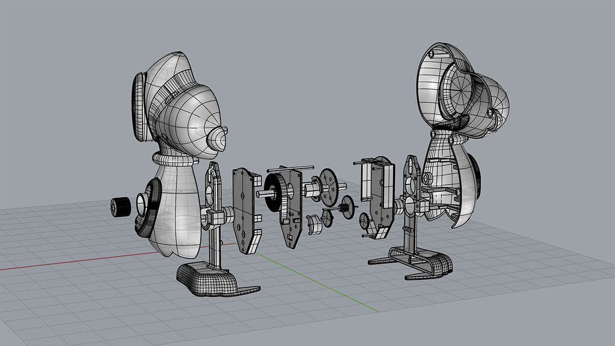 3D NURBS model parts by Jeff Nelson